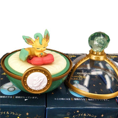 TOMY Genuine Pokemon With Box Toys Set Cute Anime Figures Sleeping Pikachu Eevee Monster Elf Ball Model Dolls Kids Gifts