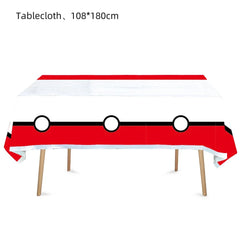 Pokemon Birthday Party Decor Disposable Tableware Cup Plate Napkin Tablecloth Pikachu Kids Baby Shower Party Supplies