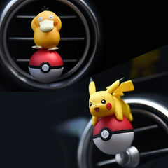 Pokemon Cartoon Anime Pikachu Car Air Freshener Perfume Diffuser Rotating Propeller Outlet Fragrance Auto Decoration Accessories