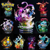 Pokemon Figura Evolution Eevee Action Figure Charizard Raichu Mewtwo Dragonite Venusaur Gengar Illuminous Model Decoration Gifts