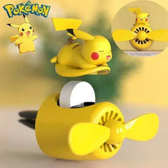 Pokemon Cartoon Anime Pikachu Car Air Freshener Perfume Diffuser Rotating Propeller Outlet Fragrance Auto Decoration Accessories