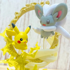 Re-Ment Pokemon Figures Decor Frame Collection Alolan Ninetales Ceruledge Serperior Pikachu Suicune Sylveon Toy Surprise Gift