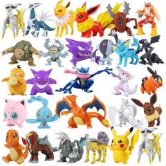 28Pcs/bag Pokemon figure model 5-8cm Pikachu Gengar Charizard Action figure Model collecting toys