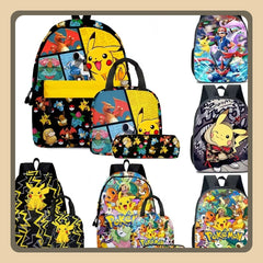 Pokemon School Bags Backpacks Pikachu Anime Figures Kids Bags Big Capacity Travel Bag Girls Boys Christmas Gifts Toys