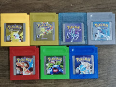 16 Bit Video Game Console Cartridge GBC Game Card Pokemon Series Blue Crystal Golden Green Red Silver Yellow USA Version