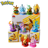 Funism Original POKEMON Eevee Set Second Generation Adventure Family Suit Action Figure Toy Collection Model Figure kids for Toy
