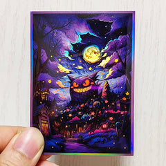 60PCS Anime Pokemon Gengar Card Sleeves The Starry Night Style Board Games WS PTCG Trading Cards Laser Shine Protective Case