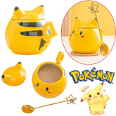 320ml Cute Pokemon Pikachu Ceramic Mug Creative Anime Modelling Children's Breakfast Milk Cup Coffee Tea Water Cup Boy Girl Gift