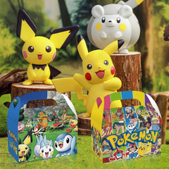 12/60PCS Pokemon Birthday Party Decor Pikachu Boy Paper Gift Bag Candy Box Baby Shower For Kids Favor Event Party Supplies Gifts