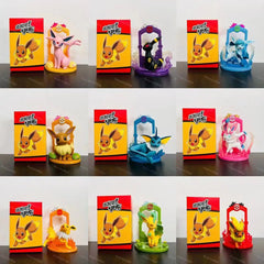 9pcs/Set Pokemon Eeveelution Figure Set Eevee Sylveon Espeon Glaceon Leafeon Box Anime Figure Toy Children's Birthday Gift