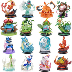 Pokemon Alolan Vulpix Mewtwo Charizard Lucario Figure Action Toys Charmander Bulbasaur Squirtle Figurine Collectible Model Dolls