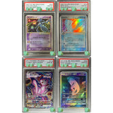 Pokémon Graded Cards-PSA 10 (Mewtwo Gold Star-Shiny, Mew Gold Star-Shiny, Mew Vmax, Mewtwo GX-From Pokémon: Detective Pikachu)