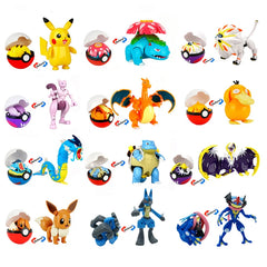 Pokemon Pokeball Box Set Toys Pocket Monster Pikachu ASH-Greninja Lucario Eevee Anime Action Figure Model Toy Gifts