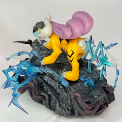 25cm New Pokemon Anime Figure Raikou Peripheral PVC Model Scene Statue Desktop Decoration Ornaments Kids Birthday Gifts Toys