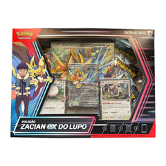 Box Zacian Collection of Lupo Ex Pokémon Copag Cards Booster TCG Dubwool Wooloo with Extra-large Letter