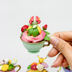 Pokemon Teacup Garden Miniature Landscape Ornament Pikachu Squirtle Desktop Ornament Anime Peripheral Gifts
