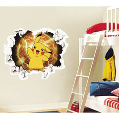 Pokemon PVC Wall Stickers Pikachu Anime Cartoon Room Wall Sticker Decor Living Room Dormitory Decoration Poster