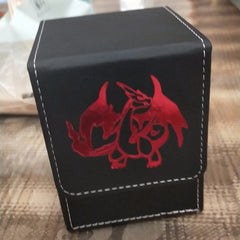 Cartoon Pokemon Card Deck Storage Box Kawaii Eevee Pu Ptcg Brand Box Gengar Large Capacity Card Deck Box Ws Card Case Toys