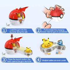 Pocket Monsters Pokemon Spinning Top Arena Figure Top Ball Battle Gyro Pikachu Charmander Squirtle Mew Eevee Elf Children Toy