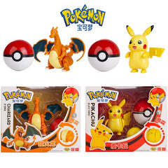Pokemon Anime Figure Charizard Pikachu Mewtwo Pocket Monster Action Deformation Pokeball Toy Figures Model Kids Christmas Gift