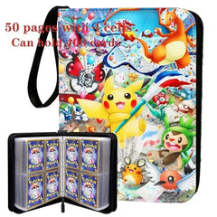 /*-Pokemoned Card Clip Monster Card Album Anime Album Classic Portable Storage Card Book Waterproof 400PCS PU Zipper Photo Album