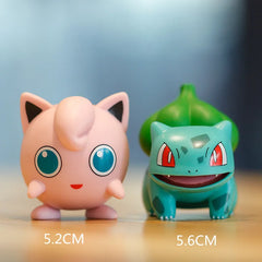 6Pcs/Set Pokemon Anime Figure Toys Pikachu PVC Cake Car Decoration Ornaments Action Figure Toys Model Children Birthday Gifts