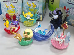 Original Pokemon Re-Ment GEM STONE COLLECTION 2 Chandelure Dragonair Pikachu and Sableye Sylveon Whimsicott Jirachi Model Toys