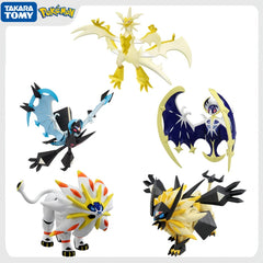 Original Takara Tomy Pokemon Solgaleo Lunala Collectible Figure Toys Anime Ultra Dawn Wings Necrozma Model Doll Festivals Gifts