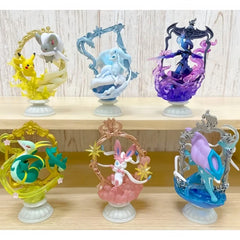 Re-Ment Pokemon Figures Decor Frame Collection Alolan Ninetales Ceruledge Serperior Pikachu Suicune Sylveon Toy Surprise Gift