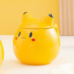 320ml Cute Pokemon Pikachu Ceramic Mug Creative Anime Modelling Children's Breakfast Milk Cup Coffee Tea Water Cup Boy Girl Gift