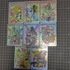 16Pcs/set PTCG Pokemon Anime Collection DIY Personality Style Trainers Series Color Holographic Flash Card Gym Leader AshKetchum