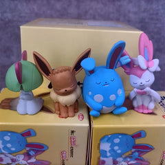 Pokemon Tilting Head Shoulder on Shoulder Eevee Ralts Azumarill Blind Box Gifts Toy Model Anime Figures Collect Ornaments