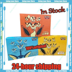 100%Original Game PTCG Card Chinese Ibrahimovic Advanced Gift Box Reib Fire Eevee Water Eevee Custom Collectible Card Gifts