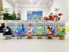 Original Pokemon Re-Ment GEM STONE COLLECTION 2 Chandelure Dragonair Pikachu and Sableye Sylveon Whimsicott Jirachi Model Toys
