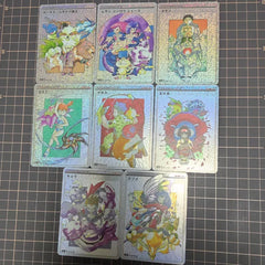 16Pcs/set PTCG Pokemon Anime Collection DIY Personality Style Trainers Series Color Holographic Flash Card Gym Leader AshKetchum