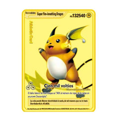 Carte Pokémon spagnole 2022, lettere Pokémon in metallo, carte Pokémon spagnole in ferro, Mewtwo, Pikachu Gx, Charizard Vmax, carte Pokémon Vmax