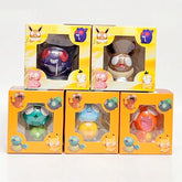 Figurine simpatiche dei Pokemon, kawaii, con grandi occhi, figura del matto Squirtle, divertente, Charmander, Bulbasaur, accessori carini, decorazioni per auto, giocattoli, regali