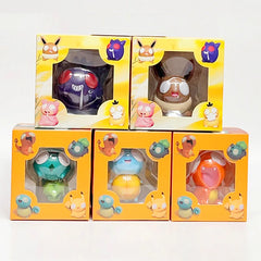 Pokemon Silly Figurines Kawaii Big Eyes Figure Fool Squirtle Funny Charmander Bulbasaur Cute Accessory Car Decoration Toys Gifts