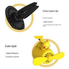 Pokemon Cartoon Anime Pikachu Car Air Freshener Perfume Diffuser Rotating Propeller Outlet Fragrance Auto Decoration Accessories