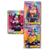 3Pcs/set Pokemon Iono Diy Self-Control Ptcg Collect Signature Trading Flash Card Anime Cartoon Gift Color Flash