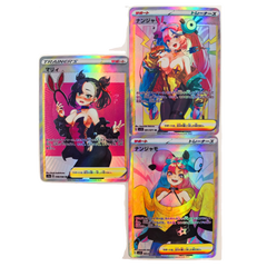 3Pcs/set Pokemon Iono Diy Self-Control Ptcg Collect Signature Trading Flash Card Anime Cartoon Gift Color Flash