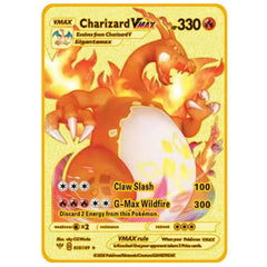 6-12 Pcs/Set English Version Pokemon Metal Card Pikachu Anime Figure Battle Carte Trading Pocket Monster Cards Model Toy Gifts