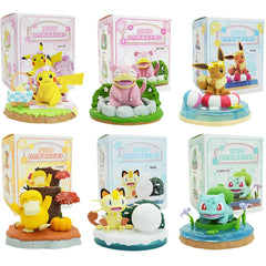 Anime Pokemon Figure Pikachu Eevee Meowth Bulbasaur Decoration Ornaments Action Figure Model Toys Children Birthday Gifts