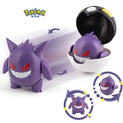 Original Pokemon Elf Ball Toys Pocket Monsters Figures Model Pikachu Gengar Elf Ball Dragonite Snorlax Lapras Kids Toy