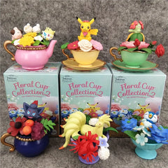 Pokemon Teacup Garden Miniature Landscape Ornament Pikachu Squirtle Desktop Ornament Anime Peripheral Gifts