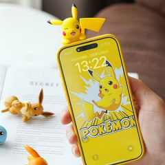 8Pcs/set Pokemon Mini Anime Figure Pikachu Gengar Pokemon Desktop Decoration Ornaments Mobile Phone Decoration Car Ornaments