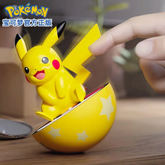 6pcs Pokemon Tumbler Sprigatito Gengar Pikachu Sylveon Sit In Rows Figure Kawaii Cute Statue Pvc Action Figurine Model Toy Gift