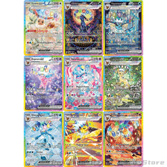 9Pcs Pokemon Eeveelution EX Cards English Sylveon Umbreon Espeon Pokemon Collection PTCG Cards Trading Battles Perfect Gift