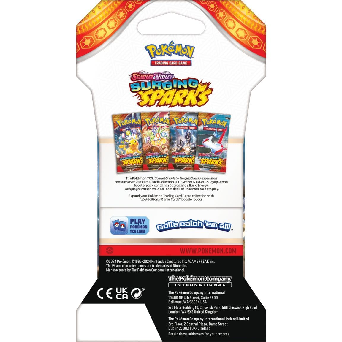 Surging Sparks Sleeved Eight (8) Booster Packs