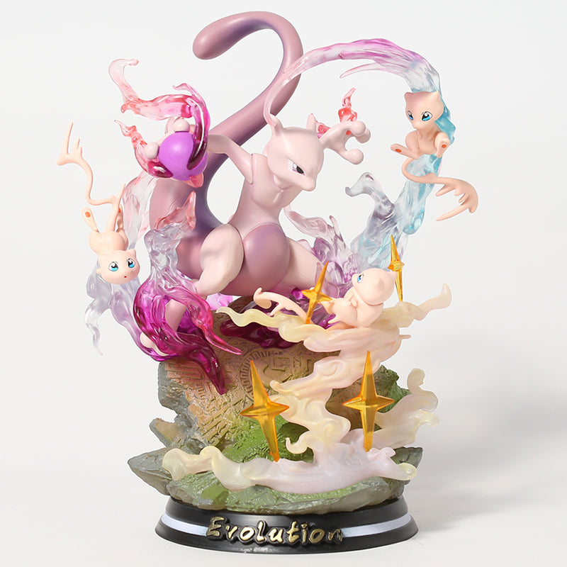 Pokemon Evolution Raichu Pikachu Pichu Light Up Statue Figure Collectible Model Toy
